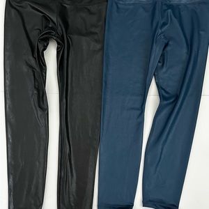 Athleta shiny leggings. Medium and medium petite. Great condition